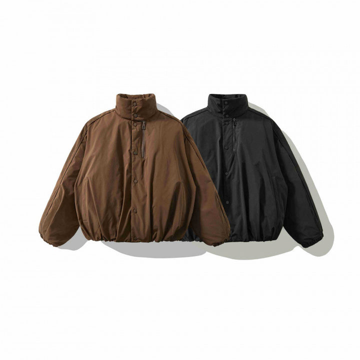 Unisex Weitgeschnittene wattierte Kurzjacke mit hohem Stehkragen und Elastiksäumen Echo Archiv