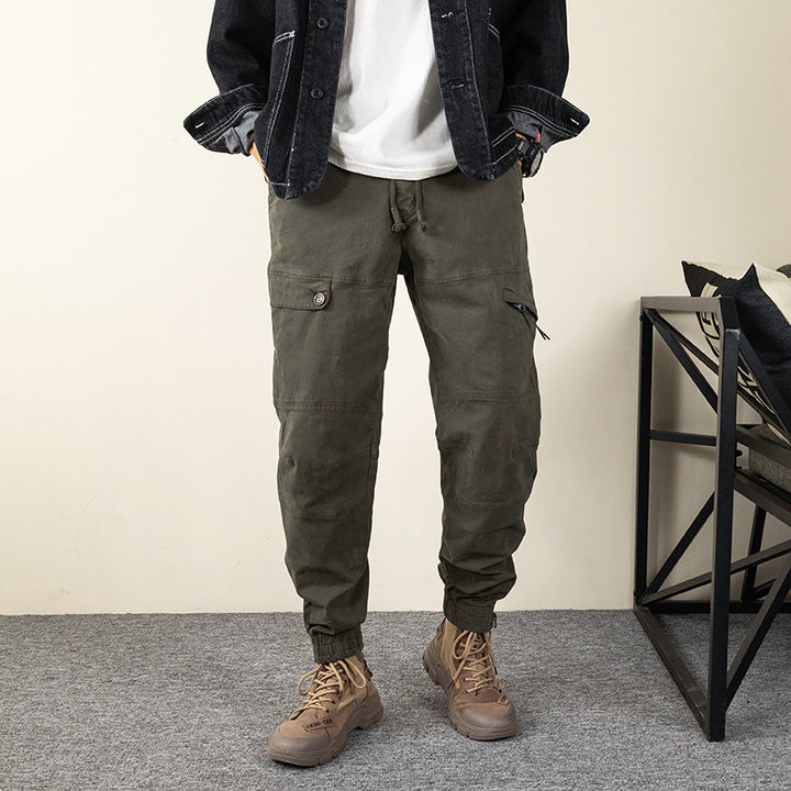 Herren multifunktionale Trekking-Hose mit verstellbarem Bund und mehreren Taschen Echoarchiv