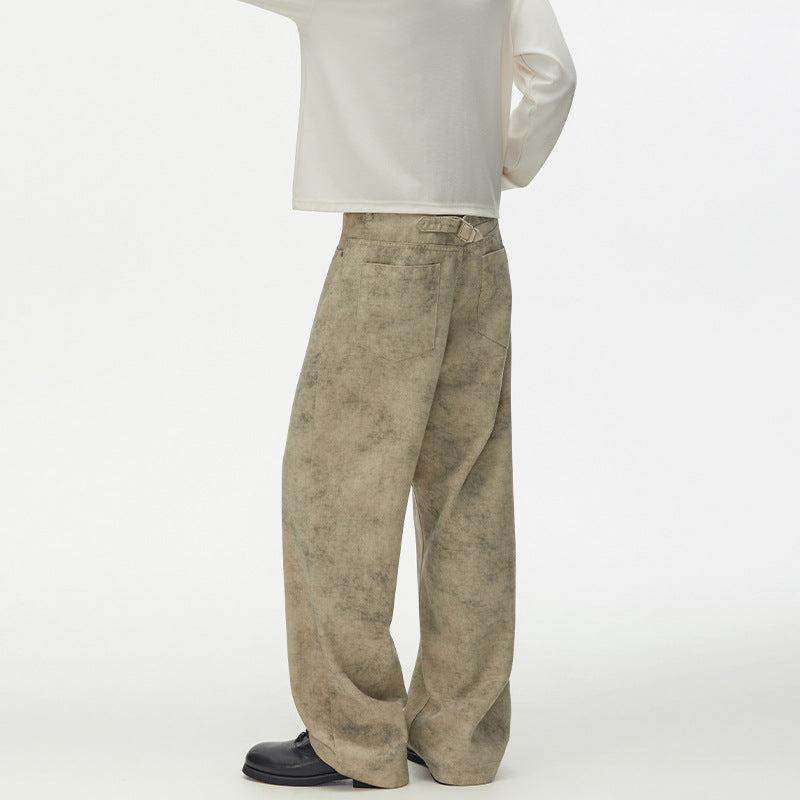 Herren Weite Velours-Optik Marlene‑Hose mit bodenlangem Saum und Relaxed‑Fit Echo Archiv