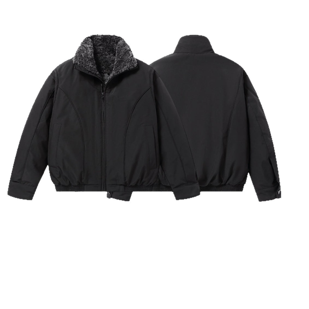 Herren Kurz geschnittene Thermobomberjacke mit hohem Teddykragen Echoarchiv