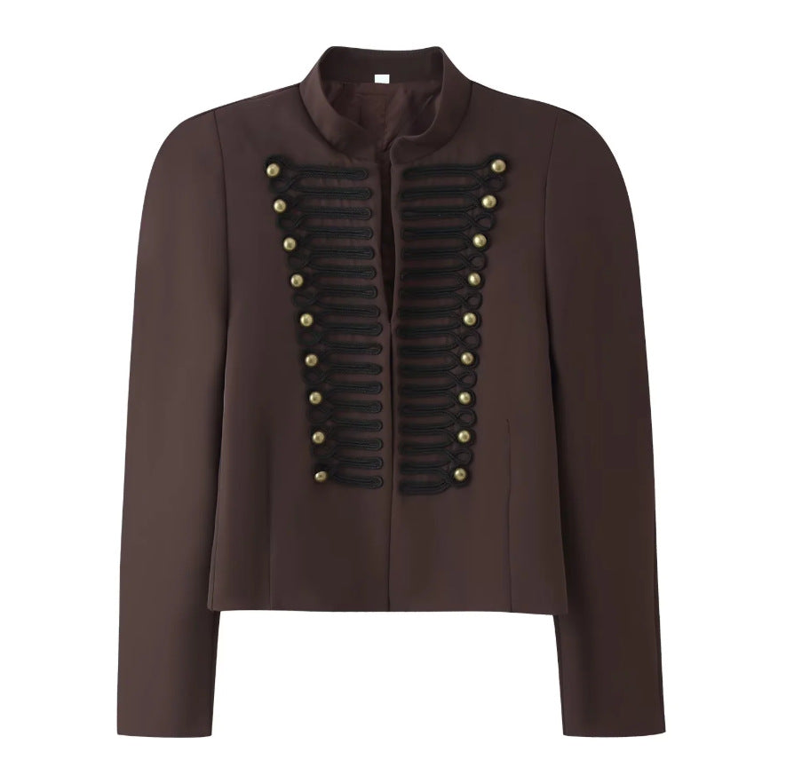 Damen Kurzjacke im hussareninspirierten Design mit Stehkragen und Zierkordeln Echo Archiv
