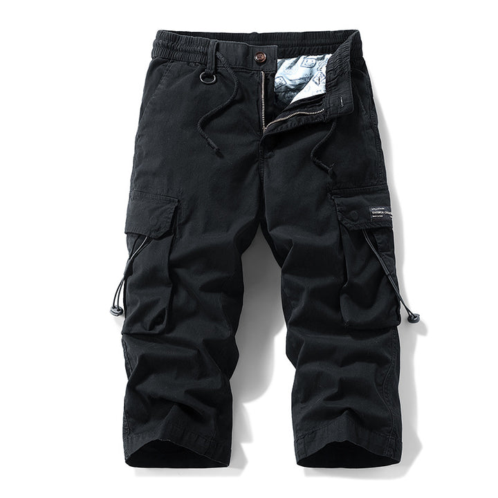 Herren knielange Cargo-Hose mit elastischem Komfortbund, Tunnelzug und Multifachtaschen Echo Archiv