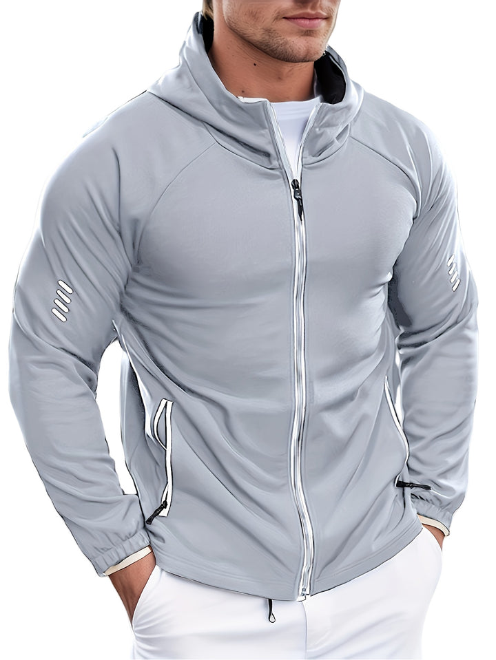 Herren Sportliche Übergangsjacke mit Reißverschlusstaschen Echo Archiv
