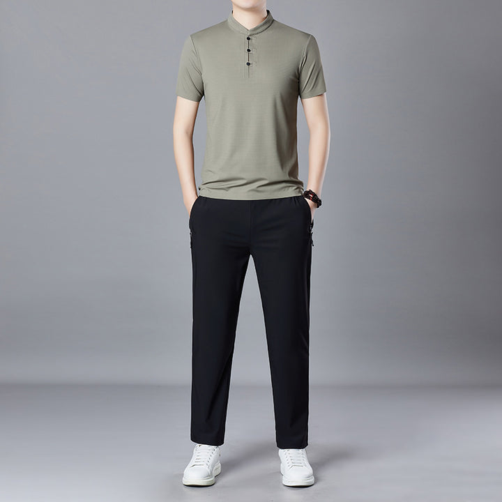 Herren sportliches Poloshirt mit Knopfleiste und modernen Akzenten Echoarchiv