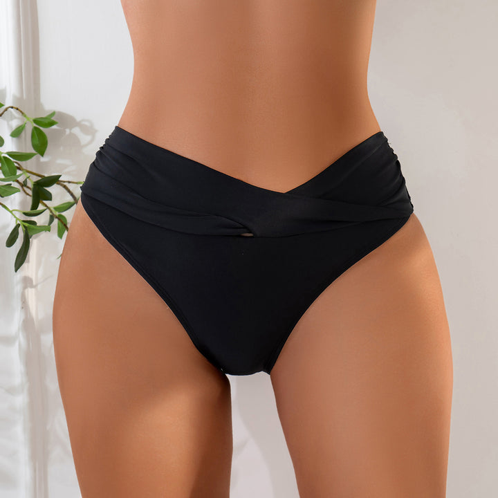 Damen Hochgeschnittene Rüschen-Bikinihose Echo Archiv