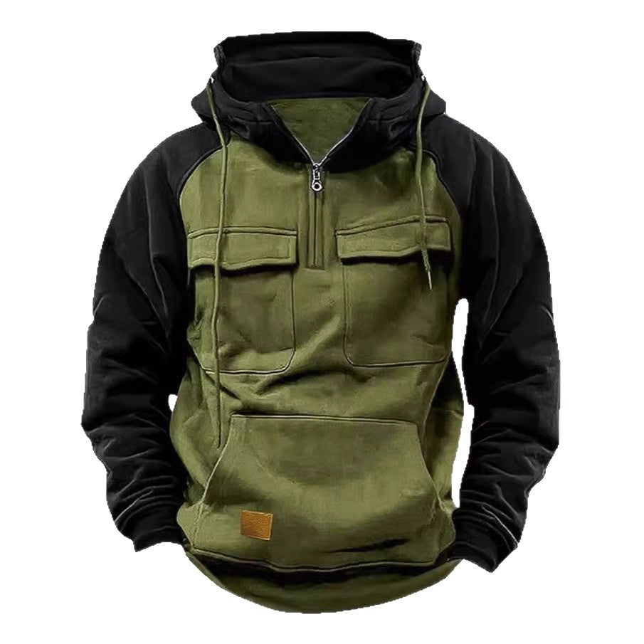 Herren stylischer Kapuzenpullover mit funktionalen Taschen Echoarchiv