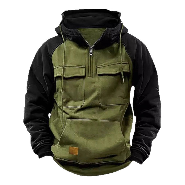 Herren stylischer Kapuzenpullover mit funktionalen Taschen Echoarchiv