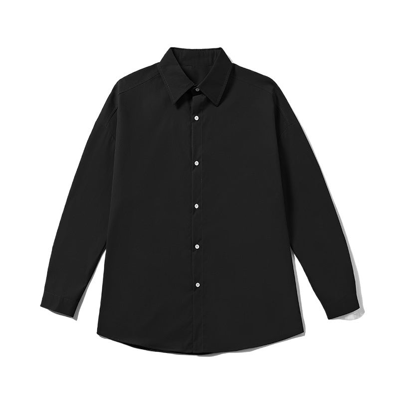 Herren nan leichtes Overshirt-Hemdjacke aus Baumwollmix mit verdeckter Knopfleiste, überschnittener Schulter und abgerundetem Saum Echo Archiv