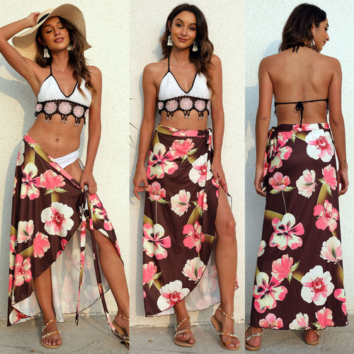 Damen eleganter Maxirock mit floralem Muster Echo Archiv