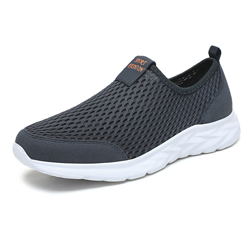 Herren leichte Slip-On Laufsneaker mit nahtlosem Maschenoberteil und stoßdämpfender Wellen-EVA-Sohle – Tavélo