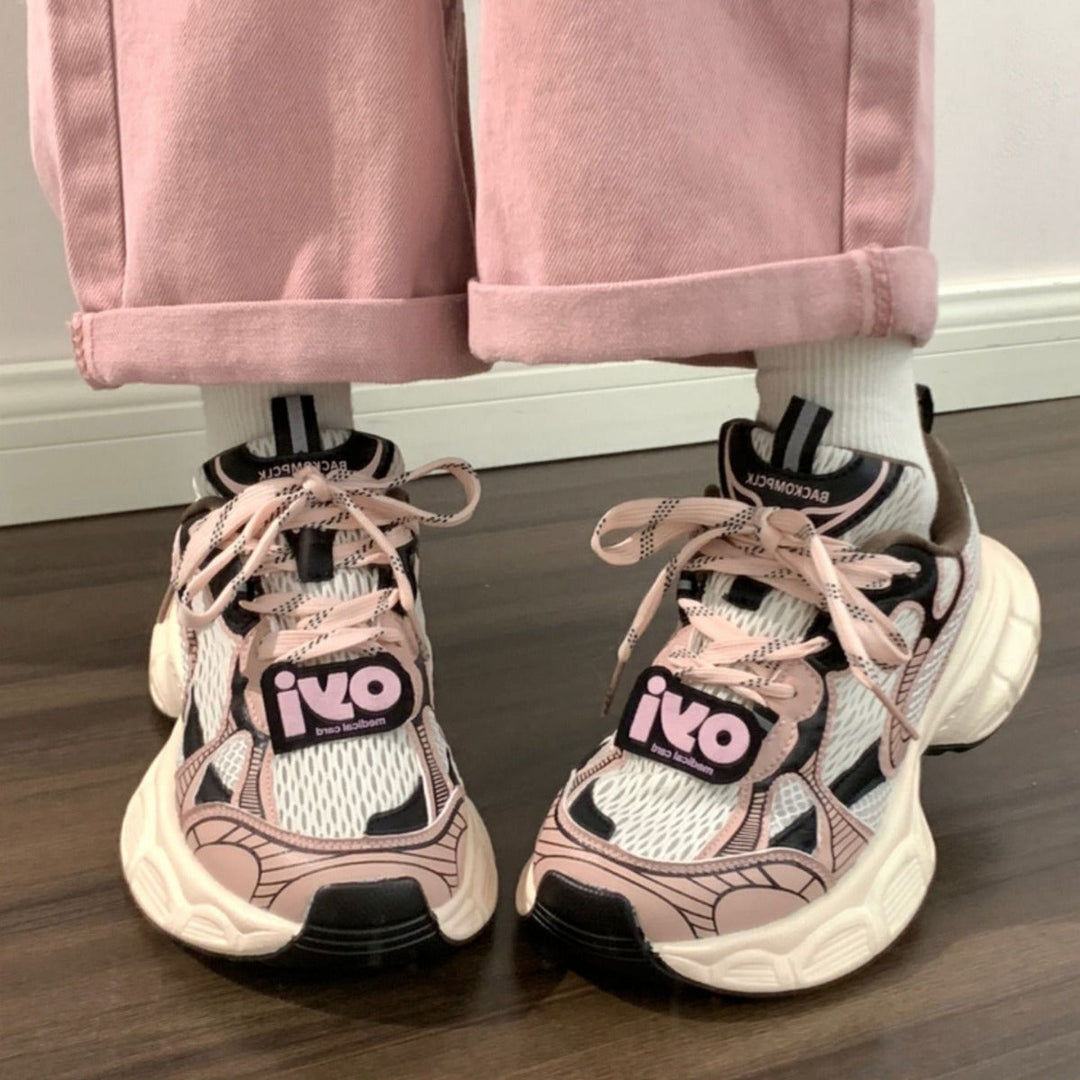 Damen Sportliche Sneakers mit atmungsaktivem Mesh und rutschfester Sohle Echo Archiv