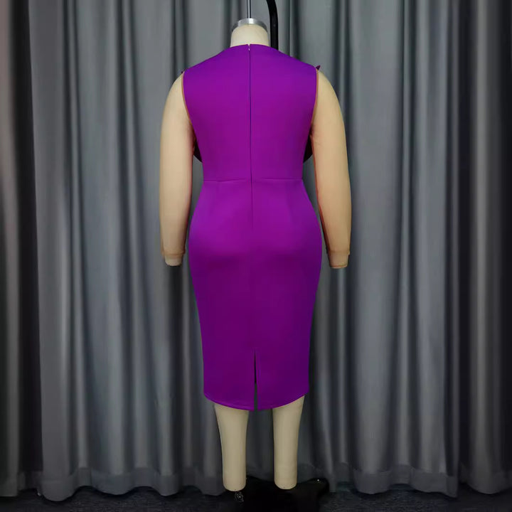 Damen Etuikleid mit floralem Design und transparenten Ärmeln Echo Archiv