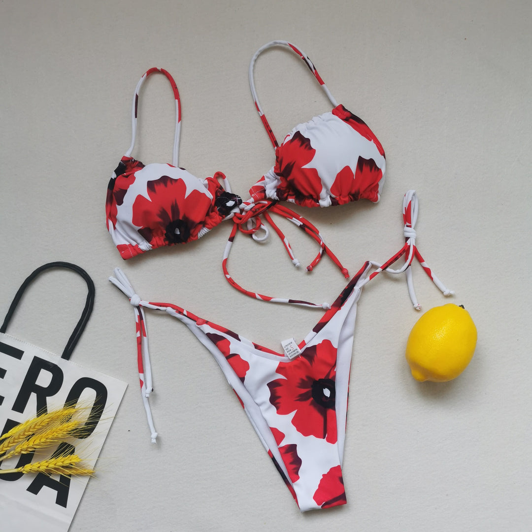 Damen Triangel-Bikini mit regulierbaren Bindebändern Echo Archiv