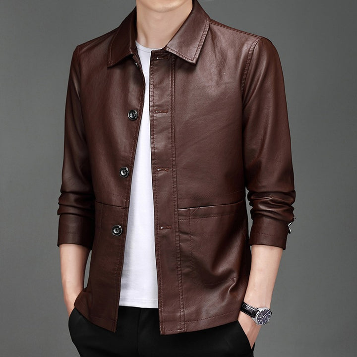 Herren Modische Echtlederjacke Echo Archiv
