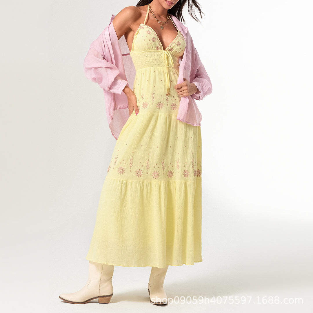 Damen Maxikleid mit zarten Stickereien Echo Archiv