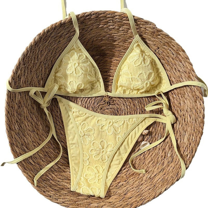 Damen Zweiteiliges Bikini-Set mit floralen Stickereien Echo Archiv