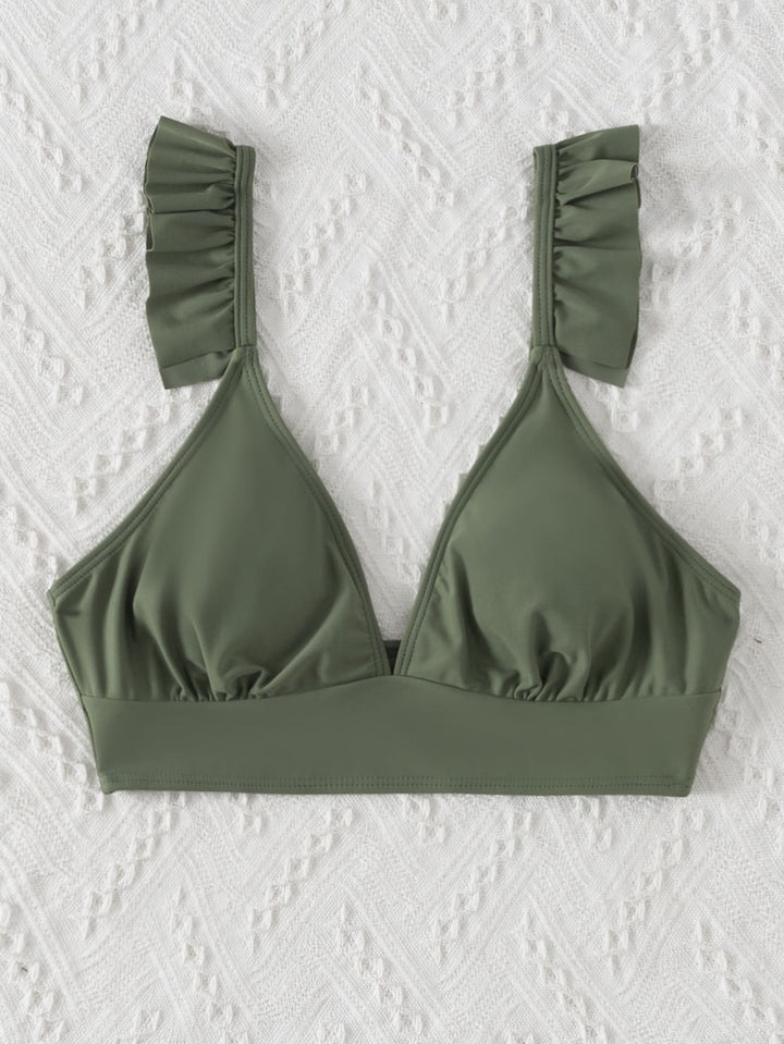 Damen Triangel-Bikini-Top mit Rüschendetails Echo Archiv
