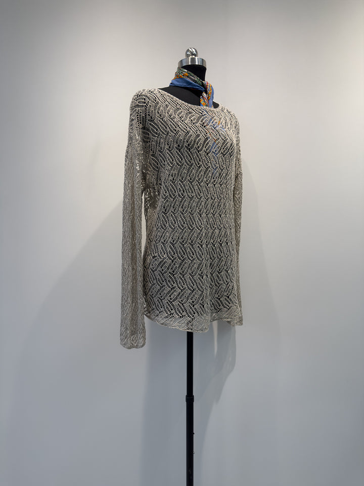 Damen Offenes Gewebtes Strickpullover Echoarchiv