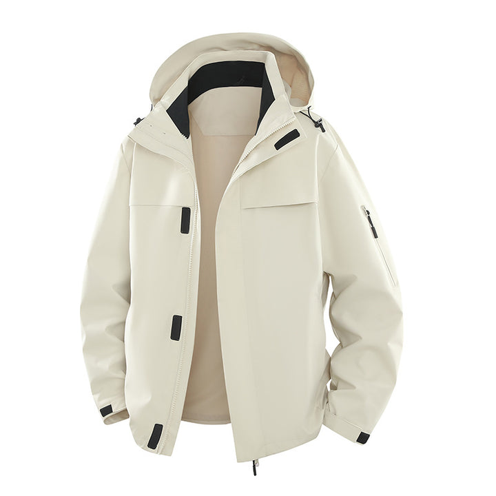 Herren Urbaner Softshell-Outdoorblouson mit Kapuze, verdecktem Reißverschluss und Mehrfach-Taschen Echo Archiv