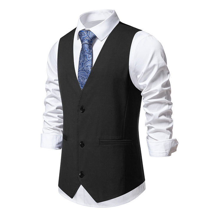 Herren elegante Anzugweste mit modernem Schnitt und praktischen Taschen Echoarchiv