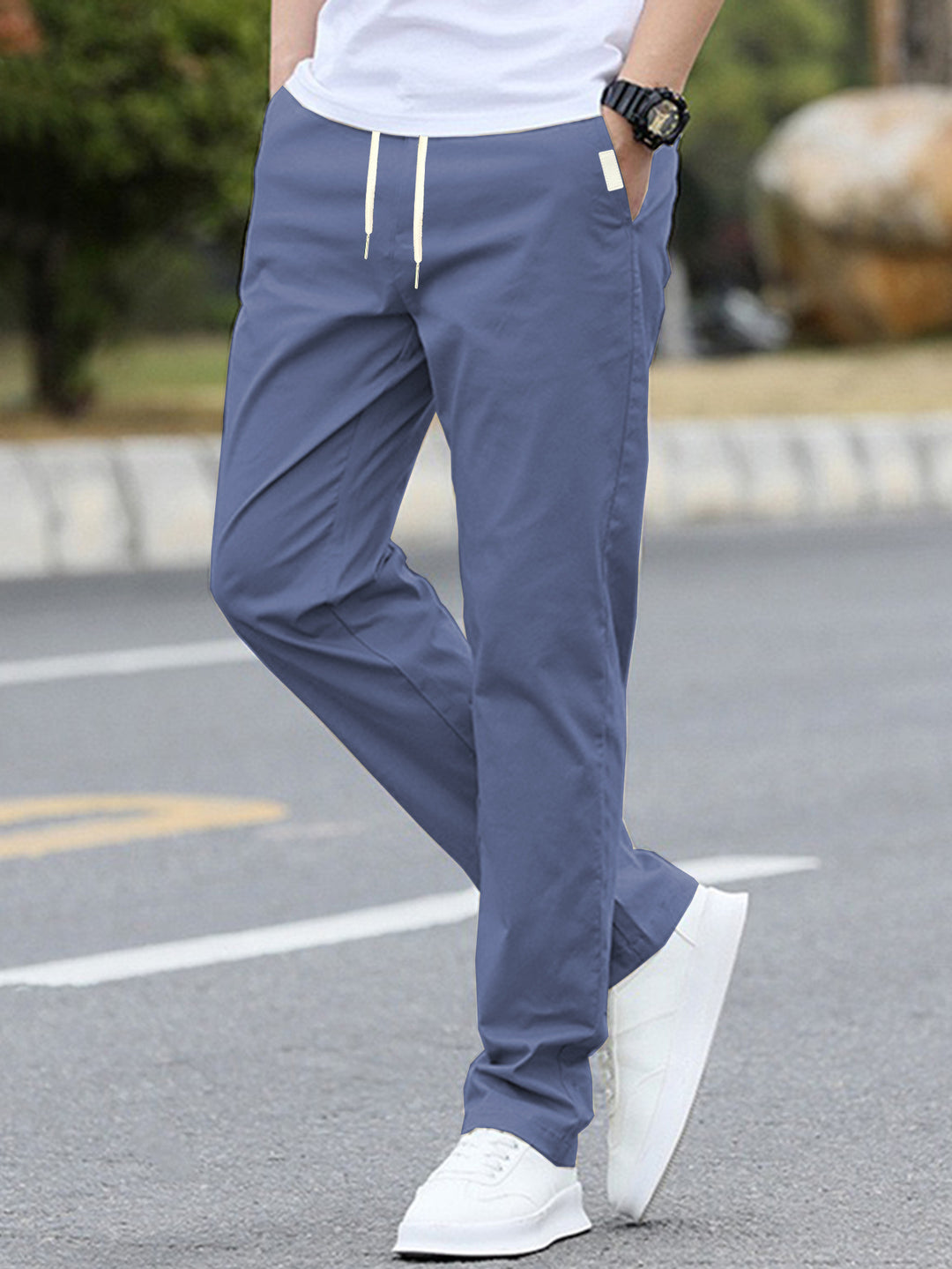 Herren Freizeit-Hose mit verstellbarem Bund und atmungsaktivem Material Echoarchiv