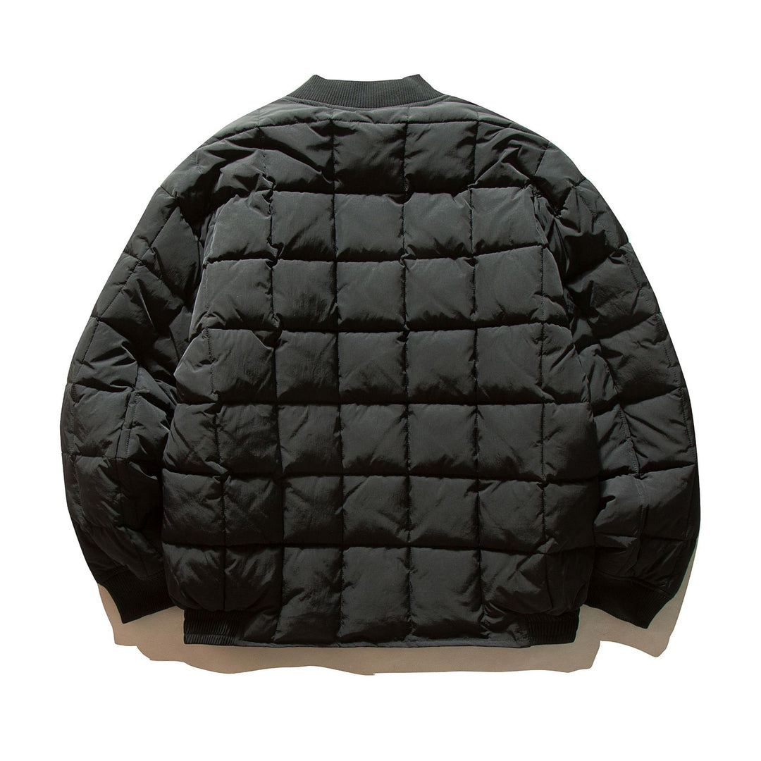 Herren Boxy-Stepp-Bomberjacke mit kubischer Wattierung und Rippenkragen Echoarchiv