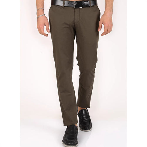 Herren Klassische Chinohose mit schmalem Schnitt und elastischem Bund Echoarchiv
