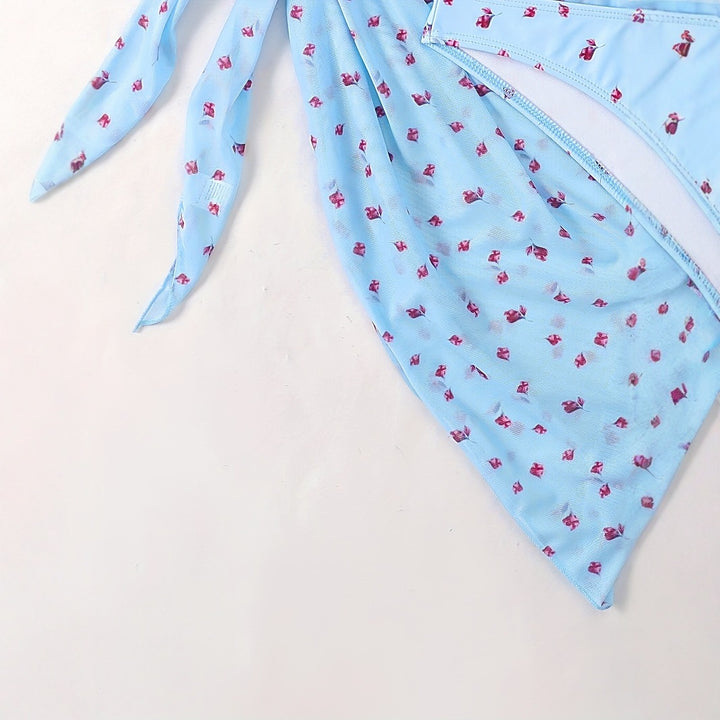 Damen Triangel-Bikini mit floralem Wickelrock Echo Archiv