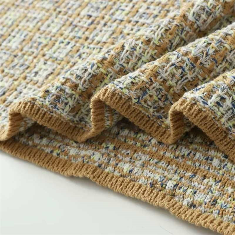 Damen Bouclé-Polo-Strickpullover mit Tweed-Effekt Echo Archiv