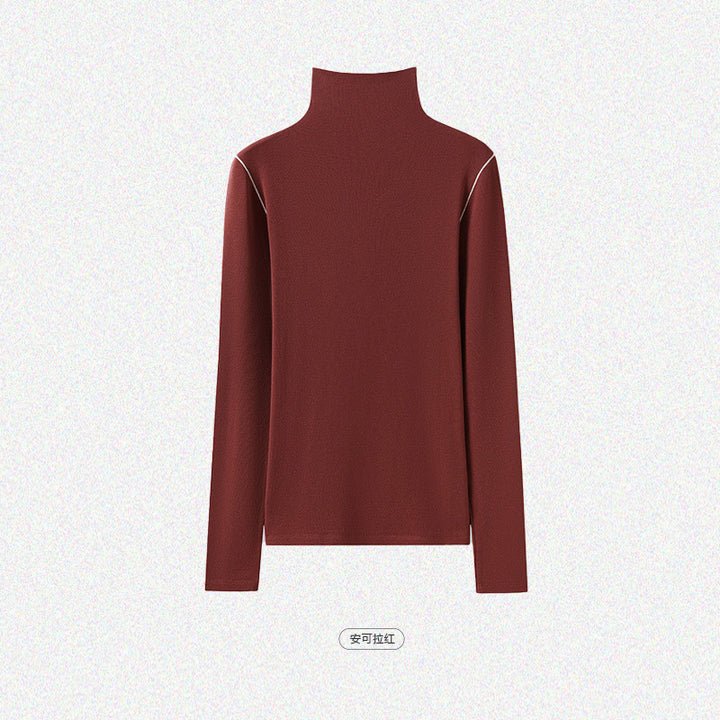 Damen Slim-Fit Rollkragen-Feinstrickshirt mit langem Arm Echo Archiv