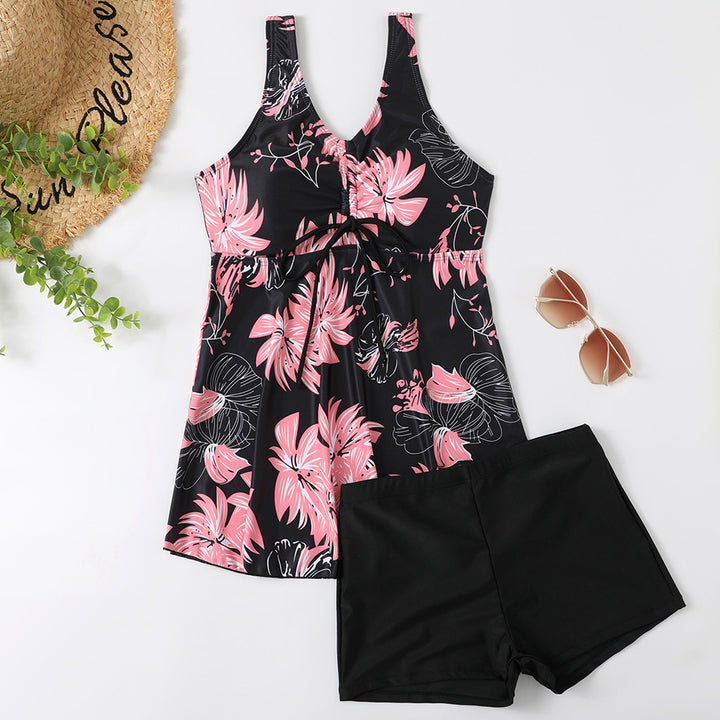 Damen Tankini-Set mit modischem Blumendruck und Rüschen Echo Archiv