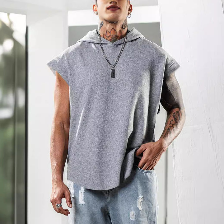 Herren Kapuzen-Tanktop mit modischem Schnitt und praktischer Kängurutasche Echoarchiv