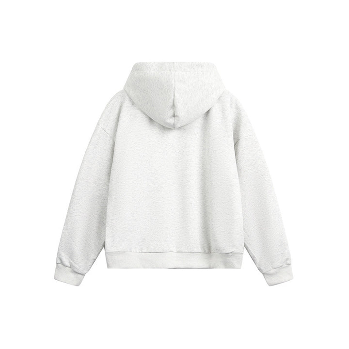 Unisex Kapuzen‑Sweatjacke mit Zweiwege‑Reißverschluss und kariertem Kapuzenfutter Echoarchiv