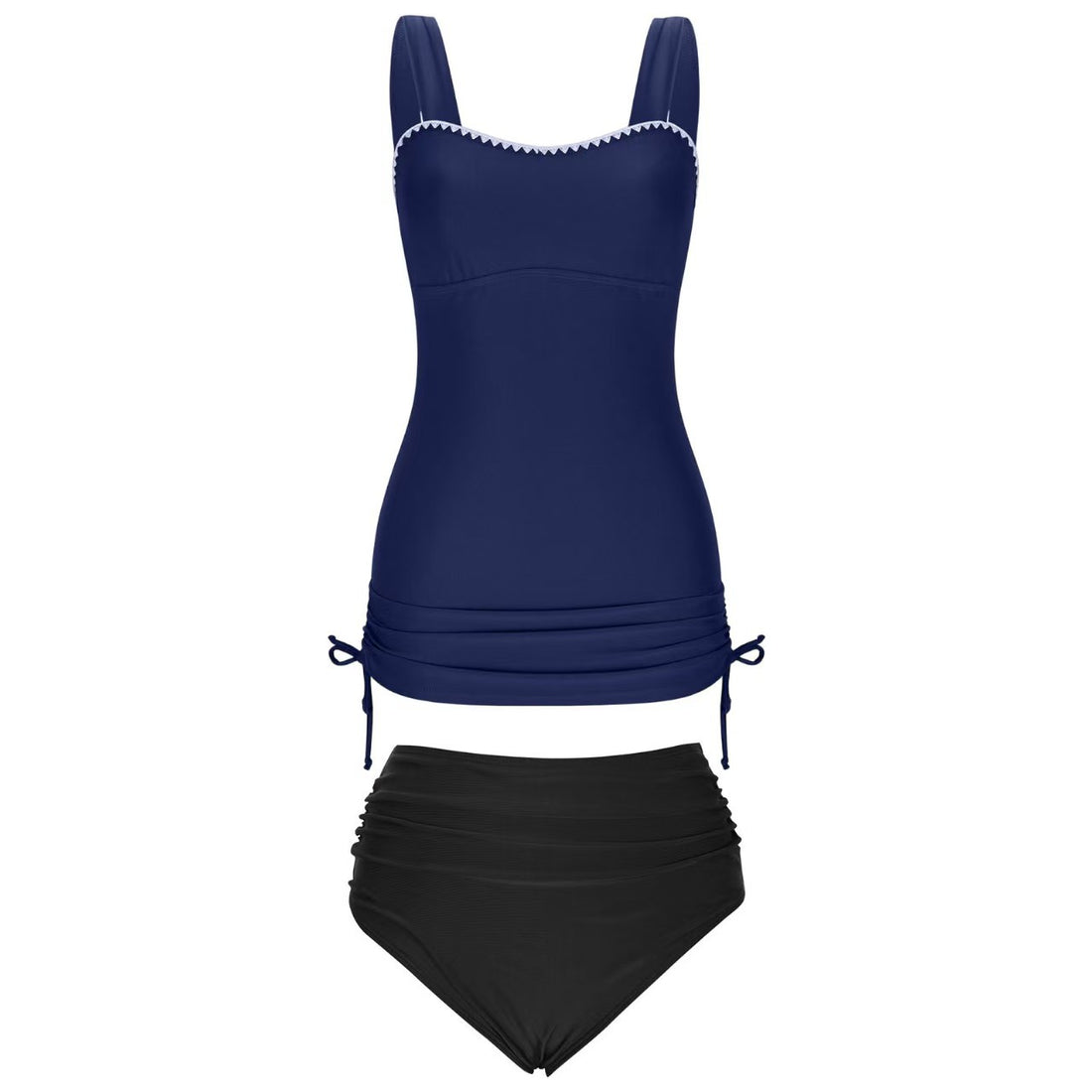 Damen Tankini-Set mit verstellbaren Trägern und seitlicher Raffung – Maréssa