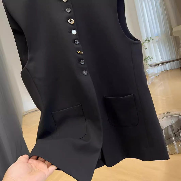 Damen ärmellose Blazer-Weste Echoarchiv