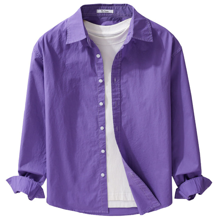 Herren Lässiges Layering-Hemd mit integriertem T-Shirt-Einsatz Echoarchiv