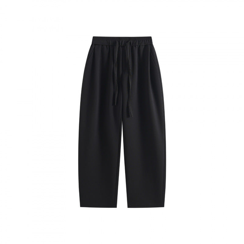 [Damen] Weite Highwaist-Loungehose mit Kordelzug, elastischem Bund und Seitentaschen Echo Archiv