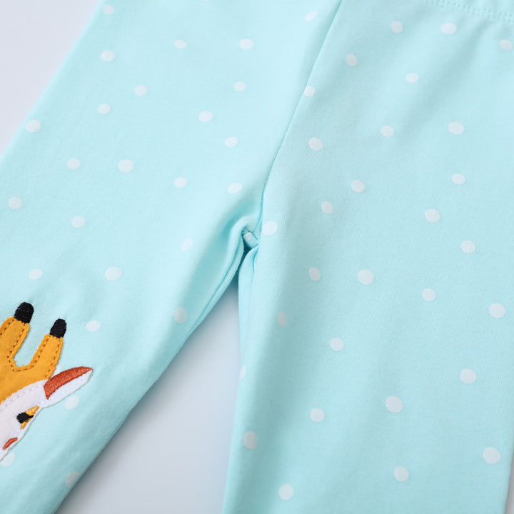 Mädchen Leggings mit entzückender Giraffen- und Regenbogenapplikation Echo Archiv