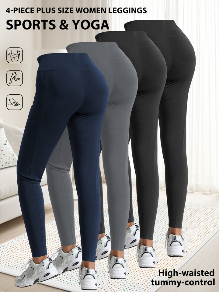 Damen Knöchelhohe Sportleggings mit hohem Bund und seitlicher Smartphone-Tasche – Avélisse