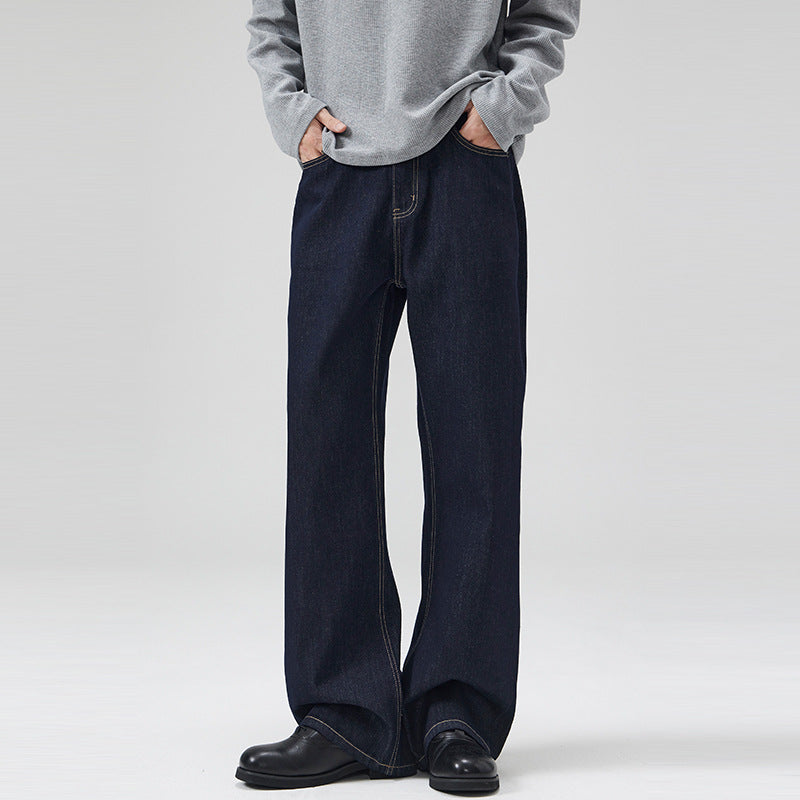 Damen Weite gefütterte Denim-Palazzo-Jeans mit mittelhohem Bund Echo Archiv