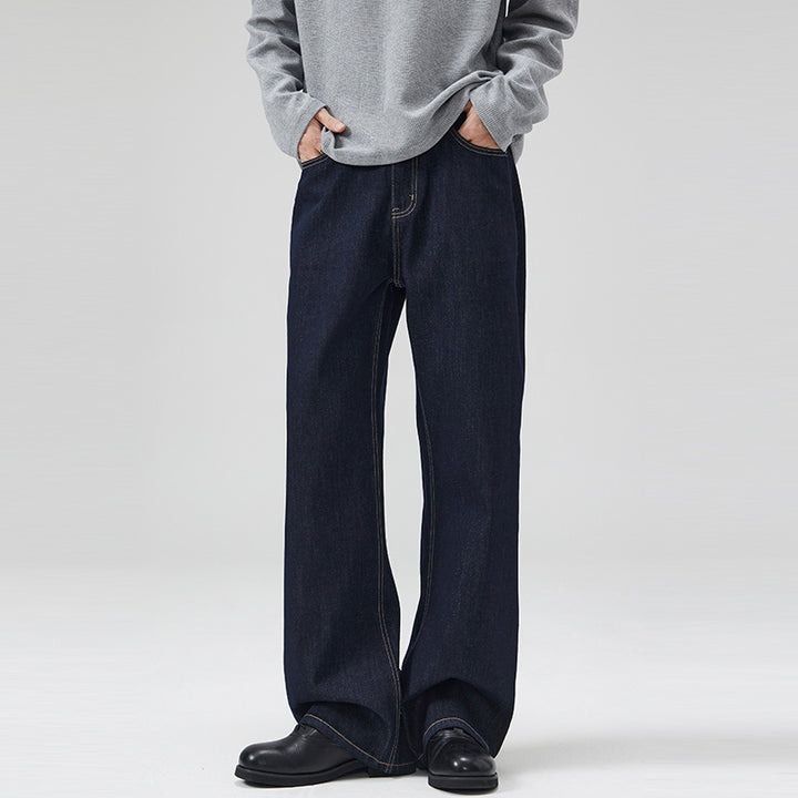 Damen Weite gefütterte Denim-Palazzo-Jeans mit mittelhohem Bund Echo Archiv