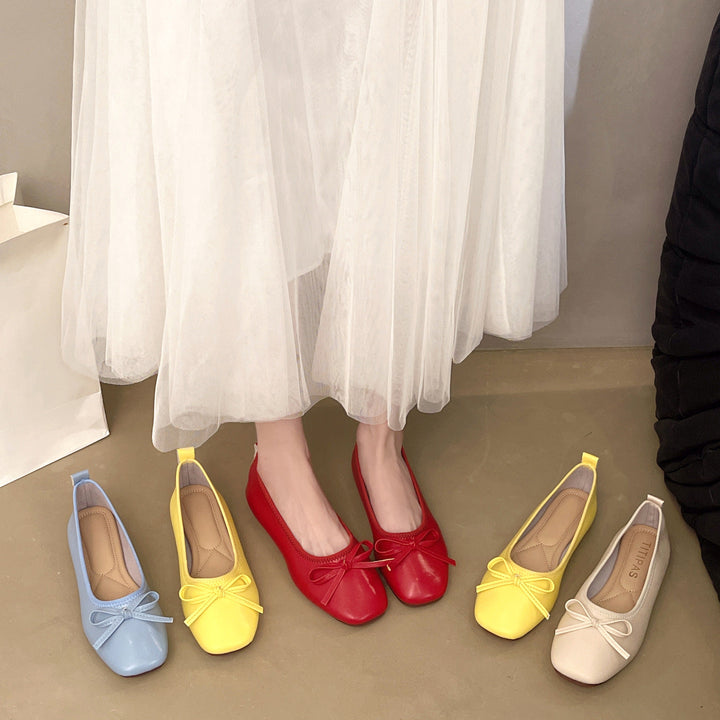 Damen Bequeme Ballerinas mit zartem Schleifen-Detail Echoarchiv