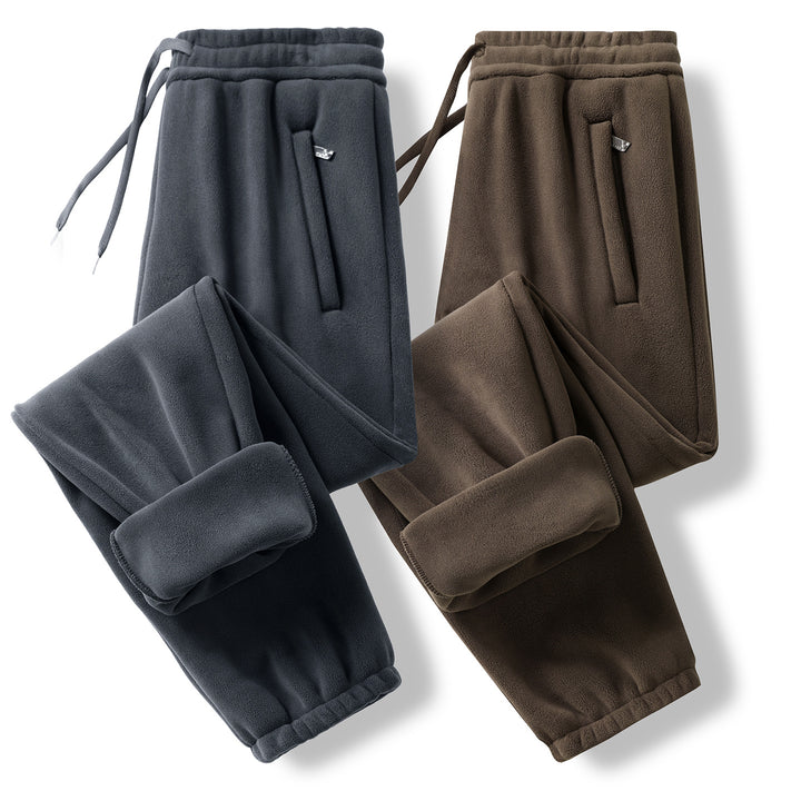 Herren Fleece-Jogginghose mit elastischem Bund, Kordelzug und gerippten Bündchen Echoarchiv