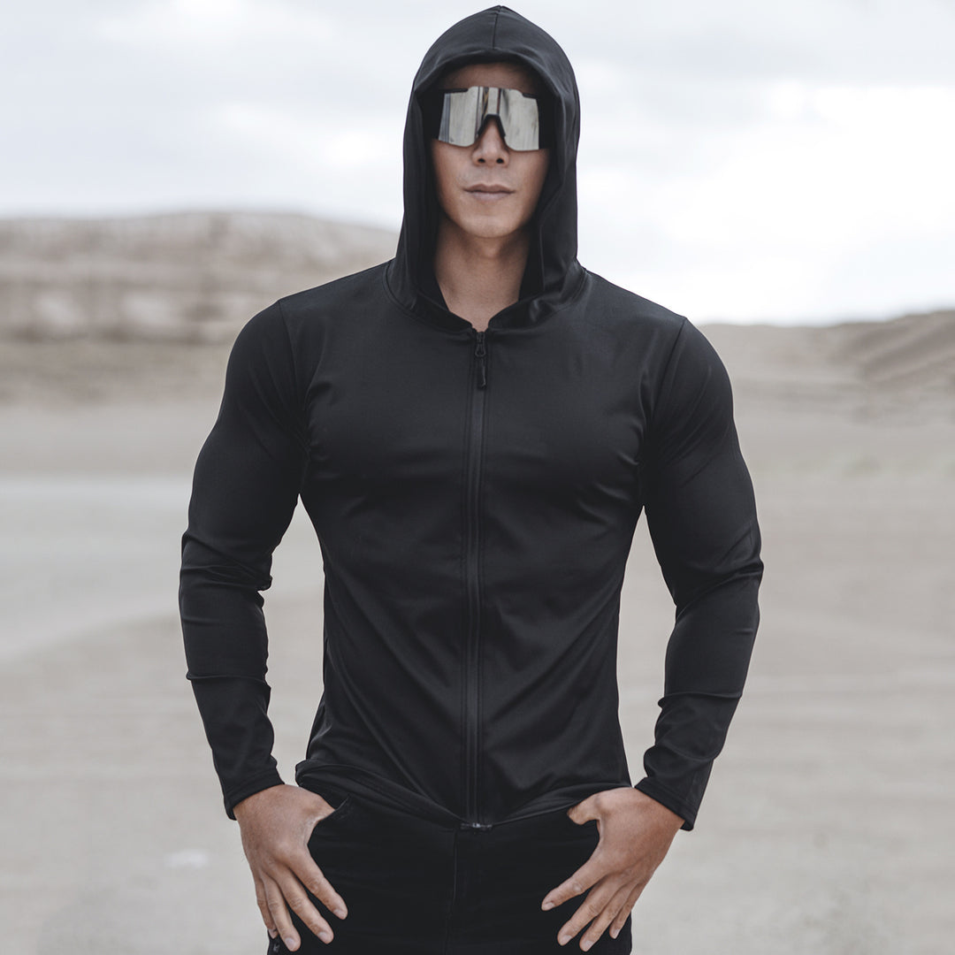 Herren Funktionsjacke mit Schutzhood und sportlichem Design Echoarchiv