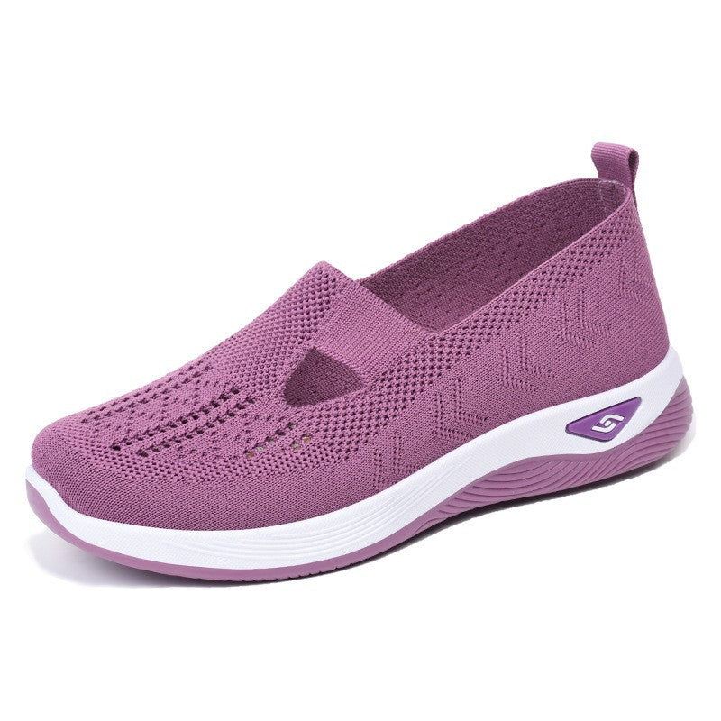Damen nan leichte gestrickte Slipper mit orthopädischer Komfortsohle Echo Archiv
