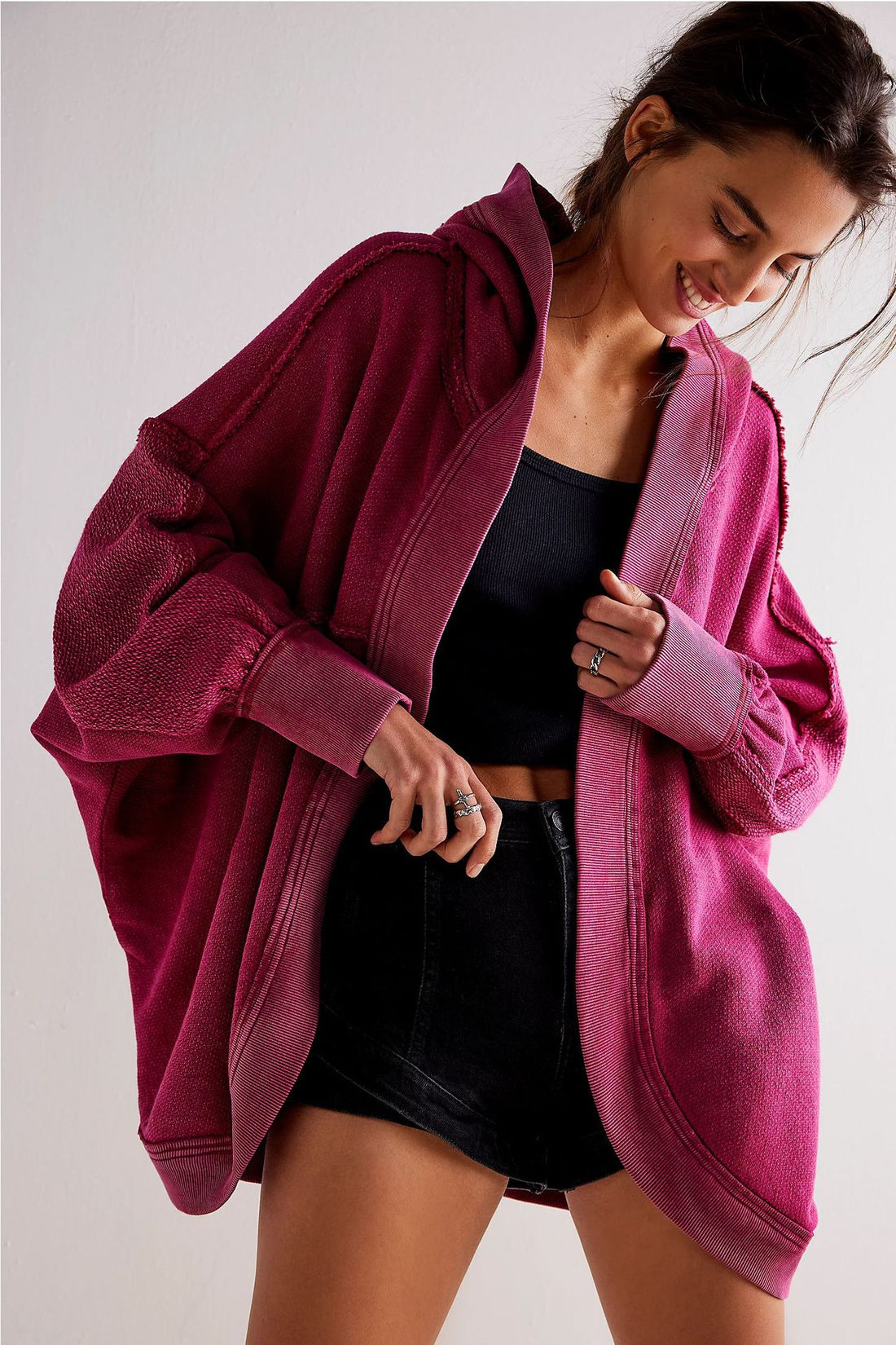 Damen Lässige Oversize Sweatjacke – Célinea