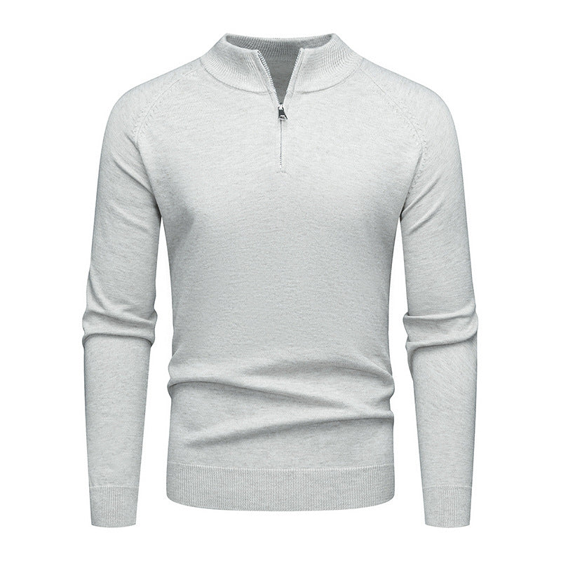 Herren modischer Pullover mit kurzem Reißverschluss Echoarchiv