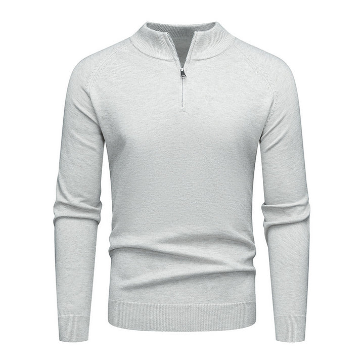 Herren modischer Pullover mit kurzem Reißverschluss Echoarchiv