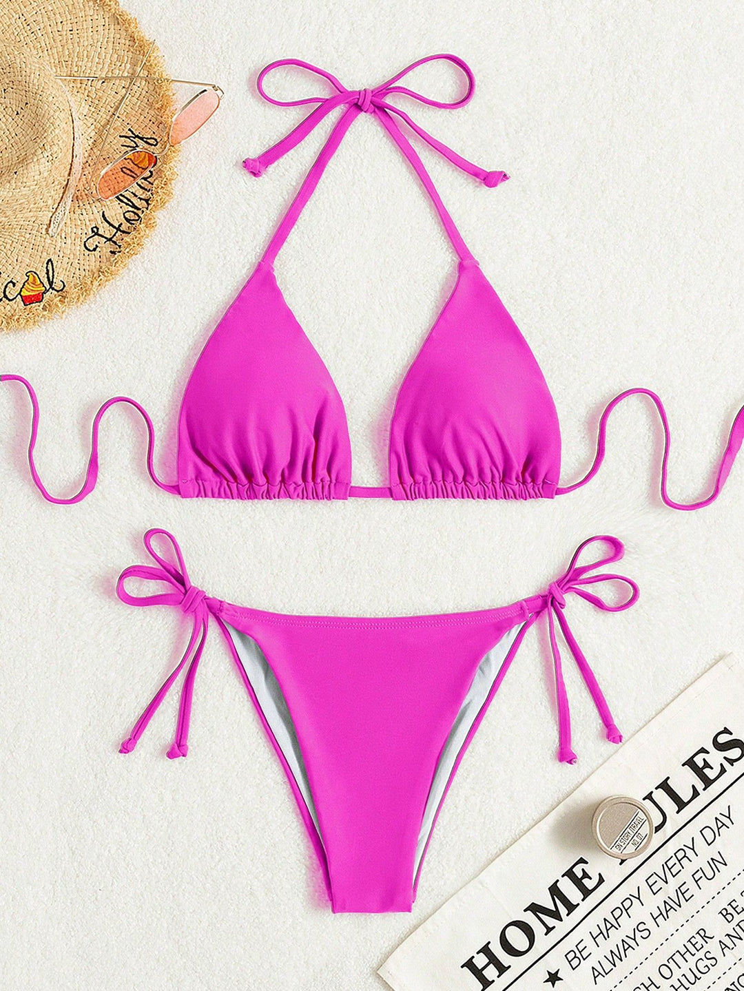 Damen Triangel-Bikini mit verstellbaren Bändern und elastischem Taillenbund Echo Archiv