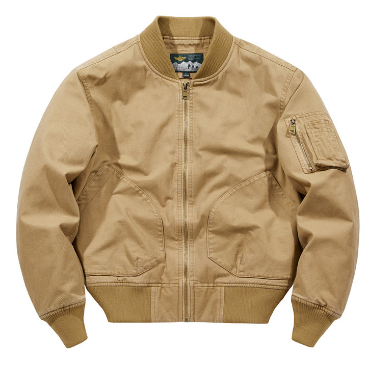 Männer's  heavy-duty Baumwolltwill Bomberjacke mit Utility-Tasche am Ärmel und gerippten Abschlüssen Echo Archiv